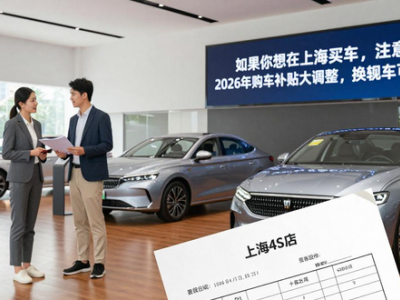 如果你想在上海买车，注意了！ 2026年购车补贴大调整，换辆车可省2万。我会一步步教你