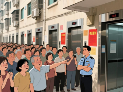 柳州一小区46部电梯全停运，业主出行难，物业与业主矛盾凸显