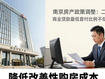 南京房产政策调整：退税、降首付、放宽限购，刺激住房消费