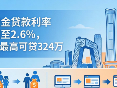 公积金贷款利率下调至2.6%，上海最高可贷324万