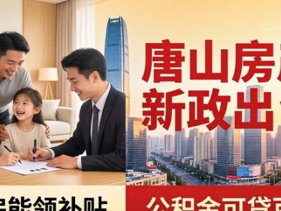 唐山房产新政出台，买房能领补贴、公积金可贷百万