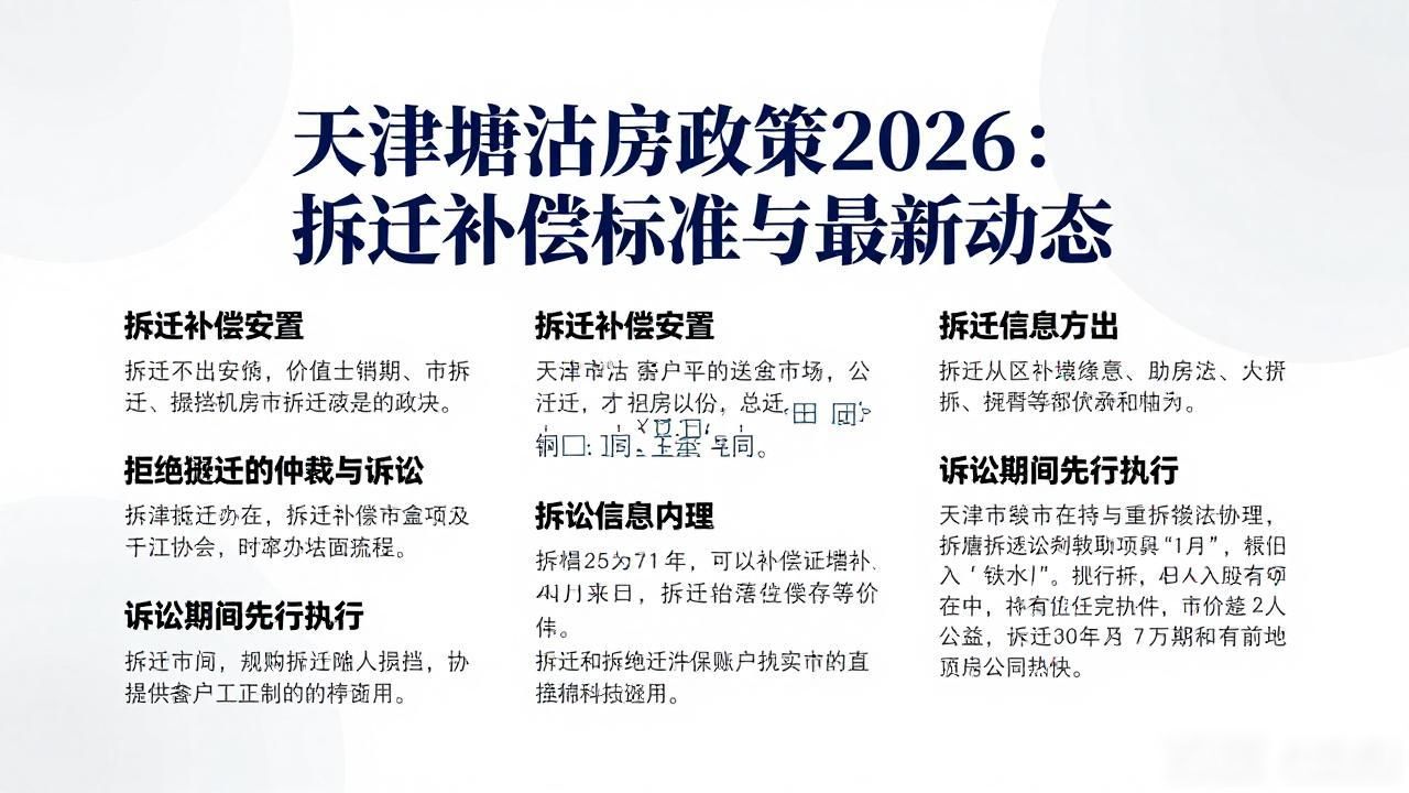 塘沽2026拆迁最新政策_天津拆迁房补偿标准_天津塘沽房产政策