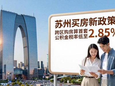 苏州买房新政策：跨区购房算首套，公积金利率低至2.85%