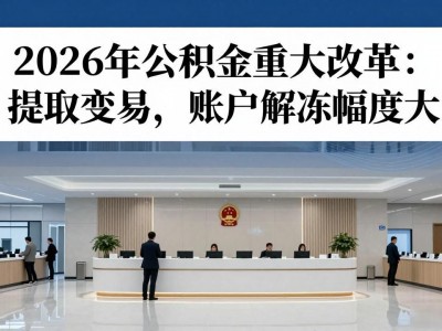 2026年公积金重大改革：提取变易，账户解冻幅度大