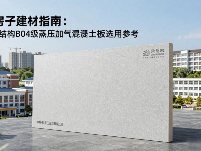 好房子建材指南：围护结构B04级蒸压加气混凝土板选用参考